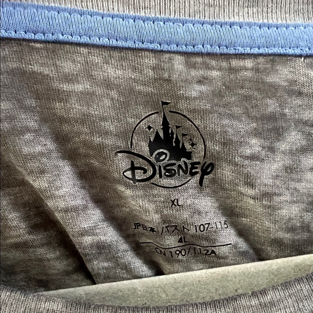 Disney Gray Long Sleeve Shirt with Stitch and Floral Design - Picture 2 of 6